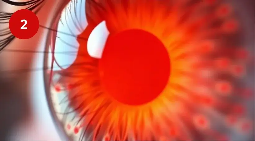 Stage 2: Vision clearing begins - improved contrast and reduced eye strain